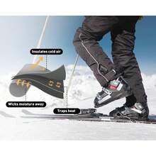 Calcetines de esquí de lana merino, 2 pares, calcetines térmicos cálidos, calcetines gruesos de invierno para esquiar, deportes de invierno al aire libre, hombre y mujer, 2 Pares |   Gris, 39-42 - 1 - Ver 4