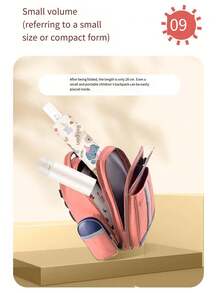 Safety Round Edge Anti-Rebound, Kids/Boys/Girls/Elementary Students School Use Umbrella, Dual-Use, Automatic Folding - Multicolor - View 10