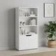 KIWI Modular Wooden Cube Shelving Unit In Various Sizes And Configurations (2 To 9 Compartments), Versatile Bookshelf For Books, Storage And Decoration, Various Colors Available - WHITE - 4 Levels + Doors | 59*29*120cm - View 2