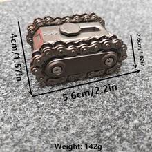 金属坦克造型EDC桌面玩具 - 旋转机械链条、陀螺仪飞轮和齿轮设计，精密打造的办公专注辅助工具及礼品 - 彩色 - 查看 4