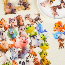 56 ملصق شفاف صغير على شكل حيوانات أليفة كرتونية، مثالي للألعاب والقرطاسية والدفاتر وزجاجات المياه وديكورات الأعياد والمكافآت في الفصل والمستلزمات المدرسية وهدايا بداية العام الدراسي