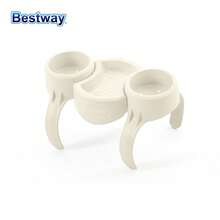 Bestway 60306 1PC Summer Pool And Winter Spa Dual Purpose Cup Holder Cup Tray Outdoor Hot Tub And Spa Accessory Portable Inflatable Spa Beverage Tray - White - View 9