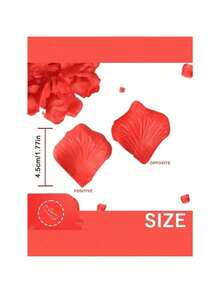 1000 pétalos de rosa roja artificial, flores hechas a mano románticas, adecuadas para la decoración de bodas, fiestas, hogar, cumpleaños, centros de mesa, dormitorio, baño, San Valentín, graduación - Multicolor - Ver 11