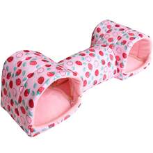 仓鼠隧道床洞穴 保暖透气藏身处 小型动物隧道躲藏玩具 适用于小鼠和蜜袋鼯