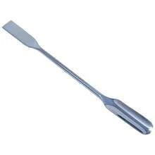 Double Ended Micro Lab Scoop Spoon Half Rounded/Flat End Spatula 6" L Stainless Steel - 如圖 - 查看 1