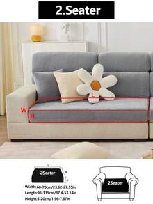 1 Vỏ đệm ghế sofa co giãn, Vỏ bọc ghế sofa bằng vải nhung trơn màu chống trượt đa năng, Chăn phủ toàn bộ ghế sofa, Chống bụi và có thể giặt được, Thân thiện với thú cưng, Có thể điều chỉnh cho ghế sofa hình chữ L, Thích hợp cho phòng ngủ, văn phòng, phòng khách - xám - Xem 15