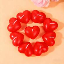 6pcs Heart-Shaped Candle Set, Tea Lights, Atmosphere Candles, Handmade, Soy Wax And Palm Wax, Romantic Decor, Wedding Supplies, Home Decor, Creative Heart-Shaped Candles, Birthday Confession, Proposal, Love Candles, Valentine's Day Candles