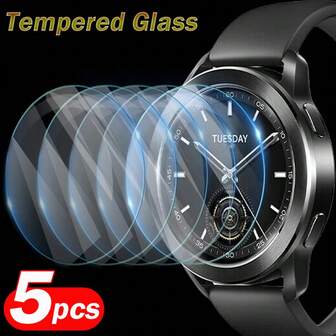 3Pcs Clear Tempered Glass Screen Protector Compatible With Xiaomi Watch S4 Sport/S4/S4 41mm S3 S1 Pro Active Watch 2 Pro Color2 Redmi Watch 4 Watch 5 Active Lite Cover Screen Glass Film Transparent Ultra Durable Anti-Fingerprint Scratch-Resistant Protection