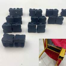 4个/20个/100个黑色椅腿套，花形加厚防滑脚垫，适用于25*25mm方管，适用于餐厅、家庭、酒店、餐椅