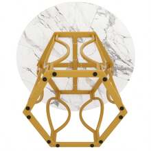 Dining Tables - Golden+White - View 7