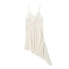 Camellia New Summer Women's Dress, European & American Style Fashion Minimalist Sexy Asymmetric Lace Dress