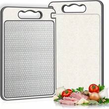 Premium Stainless Steel Cutting Board, Double-Sided Kitchen Chopping Board With Built-In Knife Sharpener & Garlic Crusher, Non-Slip Silicone Wrapped, Dishwasher , Best Gift Choice