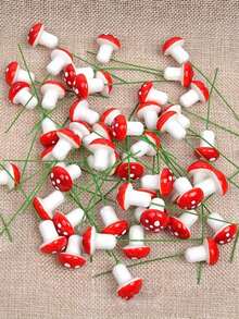 20 Pieces Foam Colored Mini Mushroom Decorations Artificial Mushroom Artworks Micro Landscape Basin Landscaping Christmas Ornaments Decorations Used For Fairy Tale Gardens Moss Landscapes Halloween Decorations And Tabletop Plant Statues - Multicolor - View 7