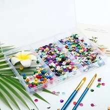 Naler Caja Organizadora de Plástico Transparente para Almacenamiento de Joyería Bisutería Cuentas Aretes Muestrario de Uñas, 3 Rejillas(default) - Multicolor - Ver 5