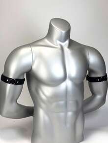 Szelki ze skóry PU dla mężczyzn, modne męskie szelki do pończoch, uprząż do kostiumów rave, seksowne akcesoria męskie - Wielokolorowe - Zobacz 8