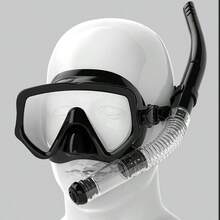 Professional Diving Mask, Anti-Fog 180° Snorkel Mask Diving Goggles, With Breathing Tube, Waterproof And Anti-Fog Deep Water Goggles Set Snorkeling Cave Diving Equipment For Underwater Activities Large Field Of View Diving Goggles, Deep Diving Mask Snorkel Set For Men And Women Adults,