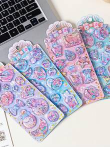 3D闪亮全息贴纸，适用于手机壳 - 提升手机外观，送给朋友的理想惊喜礼物。手机配件、手机壳贴纸、手机贴花、手机装饰、创意礼物、趣味设计、闪光贴纸 - 彩色 - 查看 4