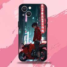 Coque de téléphone en silicone noir souple compatible avec l'anime AKIRA Motorcycle des années 90, compatible avec iPhone 16, 15, 14, 13, 12, 11 Plus, Pro Max, XS, X, XR, SE, Mini, 8, 7, compatible également avec 17 Pro Max, 17 Pro, 17 - z7 - Voir 6