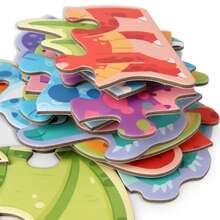 Juego de rompecabezas grandes de 6 en 1, 5 temas disponibles: Animales, Transporte, Dibujos animados, Grandes regalos de Navidad y Halloween, Adecuado para niños y niñas - Rompecabezas grande en caja - Ver 9