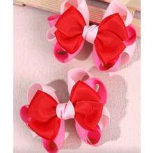 2 Pieces Candy Color Bow Clips For Little Girls, Hair Accessories For Kids And Teens, Suitable For Everyday Wear - MultiWarna - View 2