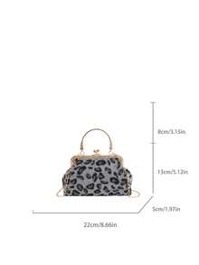 Korean Stylish Chic Shell Bag New Chain Bag Leopard Print Minimalist Handbag Women Shoulder Crossbody Bag - Multicolor - View 3