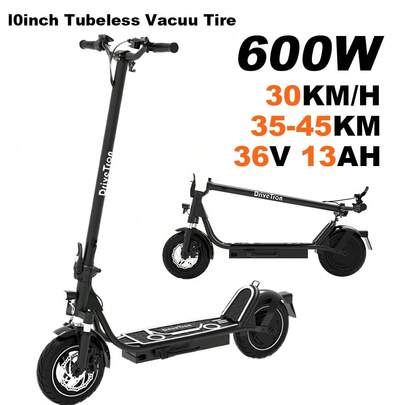 Scooter Eléctrico Plegable 600W - Tu Compañero de Commute: 27 Millas con una Carga, Neumáticos 10" a Prueba de Baches y Soporte de 330 lbs. ¡Movilidad Eficiente y Sin Preocupaciones