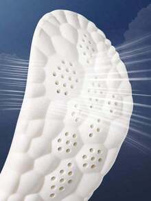 High Elastic Latex Shoe Insoles, Shock-Absorbing Cushioning And Arch Support, Breathable Shoe Pad - 黑色 - 查看 8