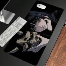 1pc Japanese Oni Mask Girl Control Mousepad XXL Mouse Pad Electronic Sports Keyboard Pads Gaming Setup Accessories Mouse Mat - Black - View 7