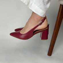 GIO GENUINE LEATHER PUMPS FOR WOMEN'S FASHION COMFORT - Redwood - View 5