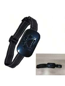 自动训狗项圈，震动超声波防吠控制项圈，USB充电耐用智能项圈，无电击，不会伤害狗狗，长度可调节，适合小型、中型和大型犬，充电版不含适配器