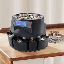 USD Coin Counter & Coin Sorters With LCD Display, Coin Sorter Machine For USD Coin 1￠ 5￠ 10￠ 25￠ $1, Sorts Up To 300 Coins/Min, Change Counter Holds 2000 Coins Included 5 Coin Bins & 5 Tubes - 300 Coins/min - View 1