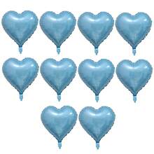 5/10pcs 18inch Heart Love Mylar Balloons, Heart Shaped Helium Foil Balloons Happy Anniversary Engagement Wedding Bridal Valentine's Day Birthday Party Decoration Theme Party Supplies - Multicolor - View 28