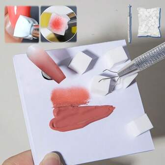 约101件美甲工具套装 - 防滑专业腮红指甲油夹，适用于美甲、指甲油和镜面粉，美甲用品，耐用美甲工具，美甲套装