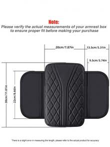 [Versión Mejorada] Cubierta para la consola central del coche - Accesorio interior universal del coche con 2 bolsillos de almacenamiento - Cubierta de reposabrazos de cuero Nappa premium, resistente a arañazos, resistente al desgaste, impermeable, adecuada para SUV, sedán, camión, etc. (Negro, Beige, Gris, Rojo) - Unitalla - Ver 12