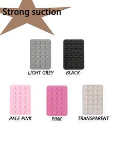 1/2/3/4/5pcs Silicone Suction Cup Phone Holder, No Residue, Universal Selfie Video Stand For IPhone/Android, Fashionable Desktop Accessory - Gift For Friends And Lovers