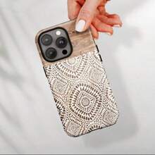 Retro Brown & White Striped 2-In-1 Matte Finish Phone Case, Compatible With IPhone 17, 16, 15, 14, 13, 12, 11, PRO MAX, PLUS And Other Models - Multicolor - View 7