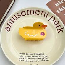 1 pièce Pince à cheveux unique thème crème glacée couleur dopamine, accessoire pour cheveux en acétate, design mignon d'animal de dessin animé (panda, pingouin, canard, chat, lion, requin). Pince à cheveux pour femmes - Multicolore - Voir 12