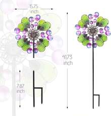 Wind Spinners Yard Garden - Kinetic Yard Art Wind Spinners Lawn Patio And Outdoor Decoration - 玻璃 - 查看 3