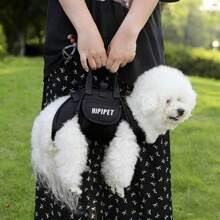 1个宠物背包，便携式狗狗旅行包，猫咪手提包，带牵引绳连接件 - 彩色 - 查看 6