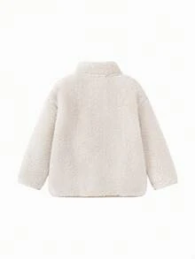 mini bala Teddy Bear IP Collaboration Kids Reversible Fleece Jacket Soft Cozy Home & Outdoor Wear - Light Khaki - View 5