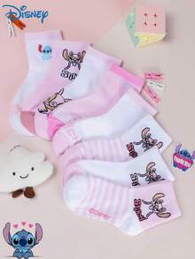 Disney 1/8 Pair Stitch Cute Cartoon Character Socks, Fashionable Casual Comfortable Odor-Resistant Moisture-Wicking Student Socks, Practical And Stylish, Patterned Absorbing, Versatile Low-Cut Socks Suitable For Daily Wear, Back To School And Holiday Gift, Christmas Gift For Kids, Fast Delivery