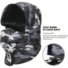 Trooper Trapper Hat, Winter Ski Hat With Winter Ear Flap And Ski Windproof - 均碼 + 灰色 - 查看 3