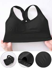 Women's Seamless Shockproof Sports Bra - Lightweight & Breathable For Yoga & Gentle Workouts, Back Beauty, Wireless Support, Padded, Comfy Yoga Base Vest Top