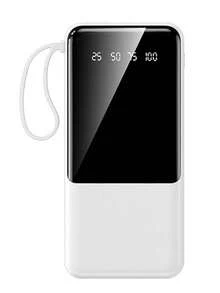 10000mAh High Capacity Power Bank, Universal Charger Suitable For Portable Smartphones - White - View 5