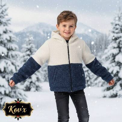 Chamarra de borreguita para niño comoda y calientita apta para esta temporada de invierno