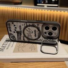 Suitable for Apple 17Pro, 17Promax, 13ProMax,12ProMax,  apple 16, Apple 15ProMax, Apple 11Pro, Apple 14Plus, and Apple 16E printed smartphone protective cases - Plateado - Ver 5