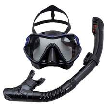Professional Diving Mask, Anti-Fog 180° Snorkel Mask Diving Goggles, With Breathing Tube, Waterproof And Anti-Fog Deep Water Goggles Set Snorkeling Cave Diving Equipment For Underwater Activities Large Field Of View Diving Goggles, Deep Diving Mask Snorkel Set For Men And Women Adults,