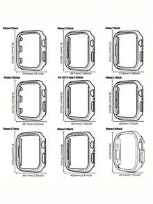 1个男女通用闪亮水晶水钻保护壳，镂空硬质PC手表保护套，兼容 38/40/41/42/44/45/46/49mm，适用于 Ultra/SE/11/10/9/8/7/6/5/4/3/2/1系列，智能手表保护壳配件，星光色
