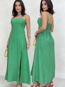 Women's Long Dress For Summer Weddings - 薄荷綠 - 查看 3