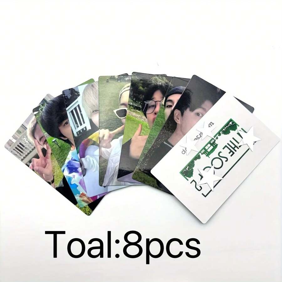 Kpop粉丝小卡套装，高清双面印刷，哑光涂层明信片，粉丝收藏佳品，送给朋友、女性朋友和忠实粉丝的完美礼物，Kpop粉丝礼物 | 拼贴风格卡片 | 色彩鲜艳，Kpop粉丝礼物 | 哑光卡片，Kpop粉丝礼物 - 彩色 - 查看 1